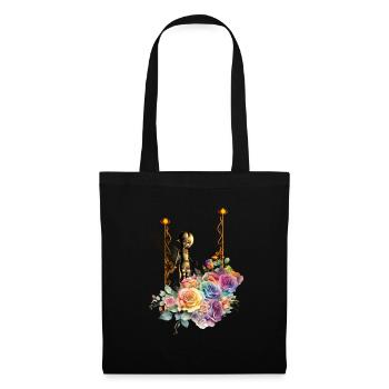 Cute fairy with colorful roses - Tote Bag - black - Front