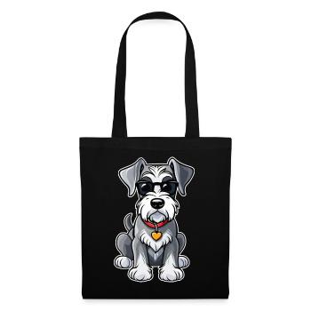 Cool Schnauzer Dog with Sunglasses - Tote Bag - black - Front