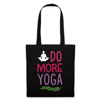 Faites plus de yoga - Sac en tissu - noir - Devant