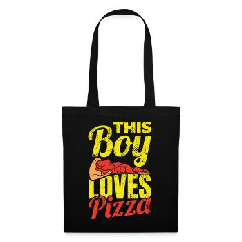 Ce garçon adore la pizza - Sac en tissu - noir - Devant