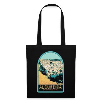 Illustration Albufeira aerial view - Tote Bag - black - Front