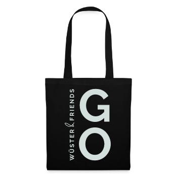 Wüster&Friends GO Logo Vert clair - Sac en tissu - noir - Devant