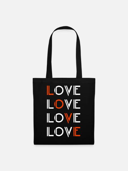 Love / Liebe - Stoffbeutel - Schwarz