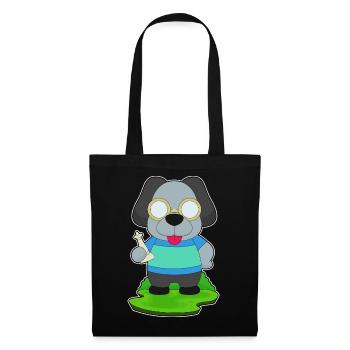 Chien Pièces d’échecs Queen Chess - Sac en tissu - noir - Devant