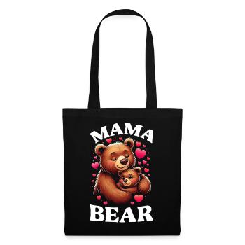 Mama Bear Fête des Mères Mère Parent Mama Bear - Sac en tissu - noir - Devant