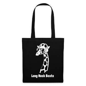 Le long cou bat la girafe - Sac en tissu - noir - Devant
