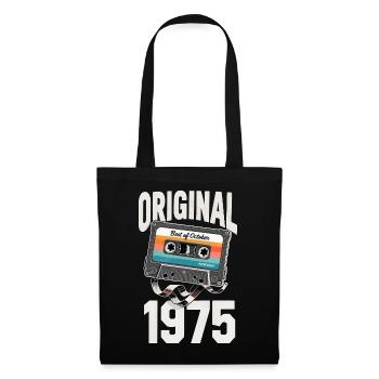 Octobre 1975 Legend Vintage Cassette Cadeau - Sac en tissu - noir - Devant