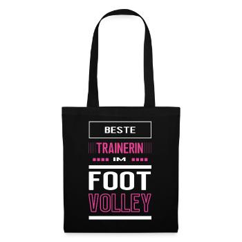Beste Footvolley Trainerin Footvolleytrainerin - Stoffbeutel - Schwarz - Vorne