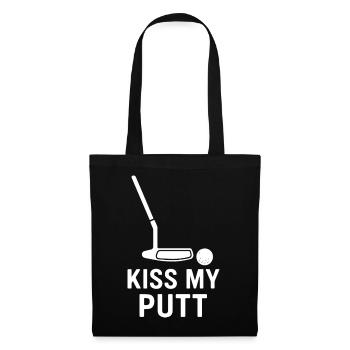 Kiss My Putt Golf Humour Golfeur Fun Design - Sac en tissu - noir - Devant
