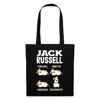 Drôle de Jack Russell Propriétaire Cadeau - Sac en tissu - noir - Devant