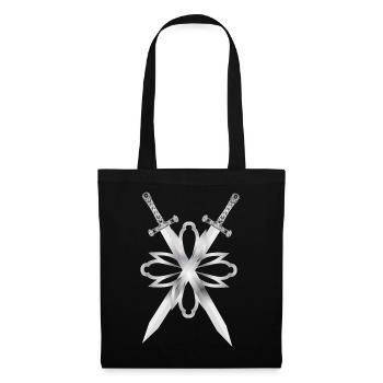 Deux épées ornées d’argent - Sac en tissu - noir - Devant
