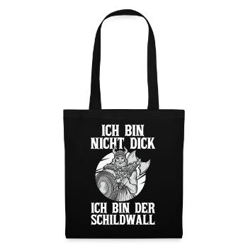 Mittelalter Schildwall Mittelaltermarkt Wikinger - Stoffbeutel - Schwarz - Vorne