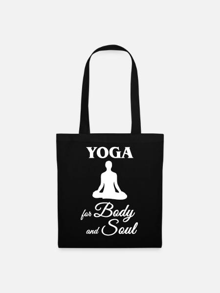 Yoga für Körper und Seele - Stoffbeutel - Schwarz