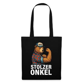 Proud Uncle Bear - Tote Bag - black - Front