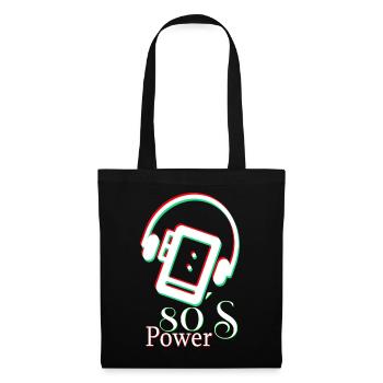 La puissance des années 80 - Sac en tissu - noir - Devant