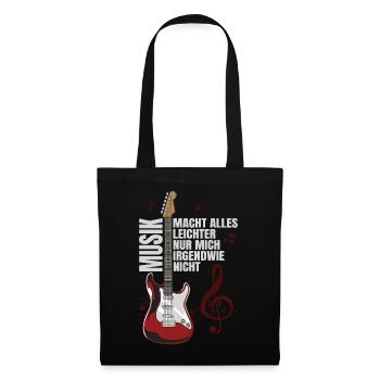 Music makes everything easier - Tote Bag - black - Front