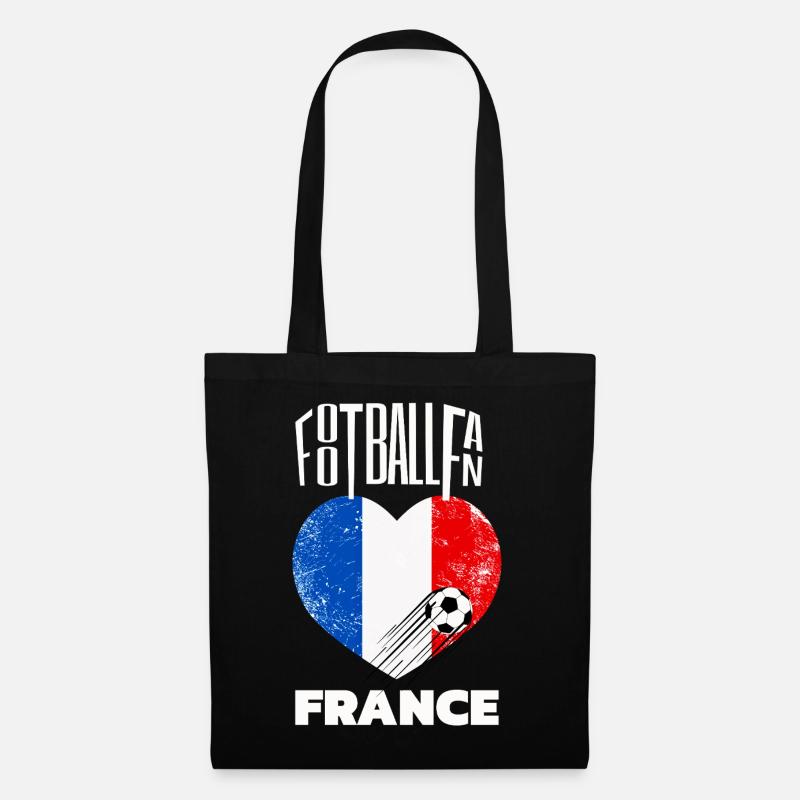 Fussball Fan Frankreich - Stoffbeutel - Schwarz