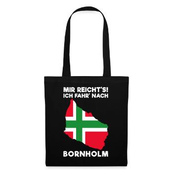 Bornholm Spruch - Stoffbeutel - Schwarz - Vorne