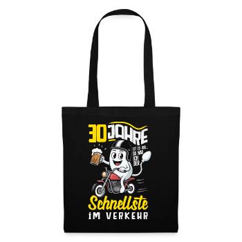 30 Jahre Schnellste Im Verkehr - Stoffbeutel - Schwarz - Vorne