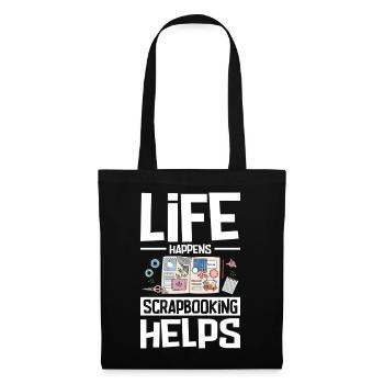 Le scrapbooking aide toujours - Sac en tissu - noir - Devant