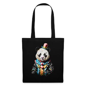 Clown-Panda - Stoffbeutel - Schwarz - Vorne