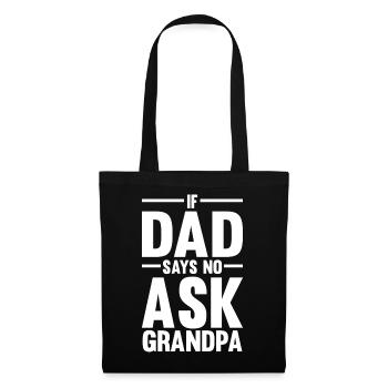 Grandfather Papaw Pop Gramps Granddad Grandpa - Stoffbeutel - Schwarz - Vorne