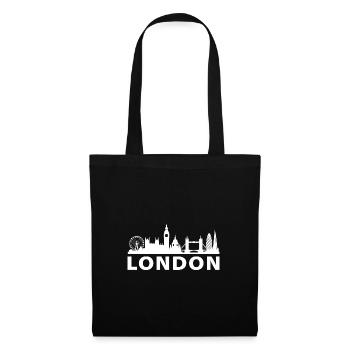Skyline de Londres - Sac en tissu - noir - Devant
