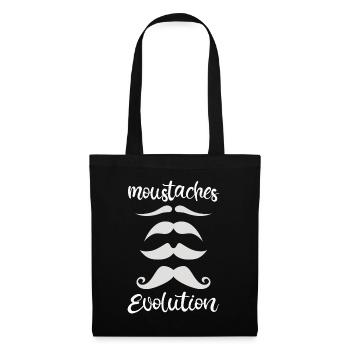 Moustache evolution - Tote Bag - black - Front