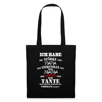 PAPA MAMA TANTE - Stoffbeutel - Schwarz - Vorne