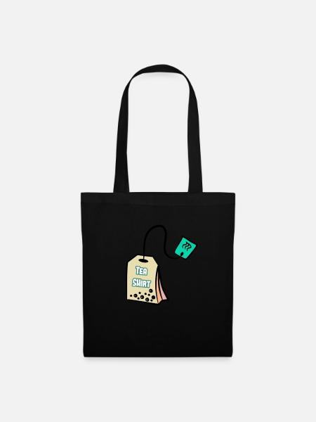 Tea Shirt - Tshirt - Stoffbeutel - Schwarz