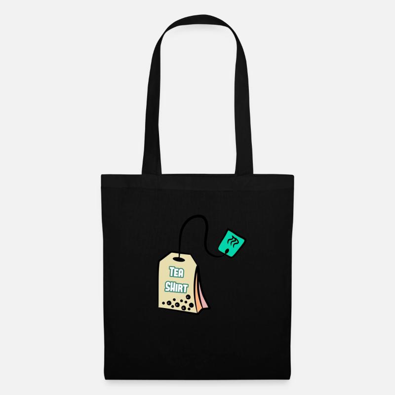Tea Shirt - Tshirt - Stoffbeutel - Schwarz