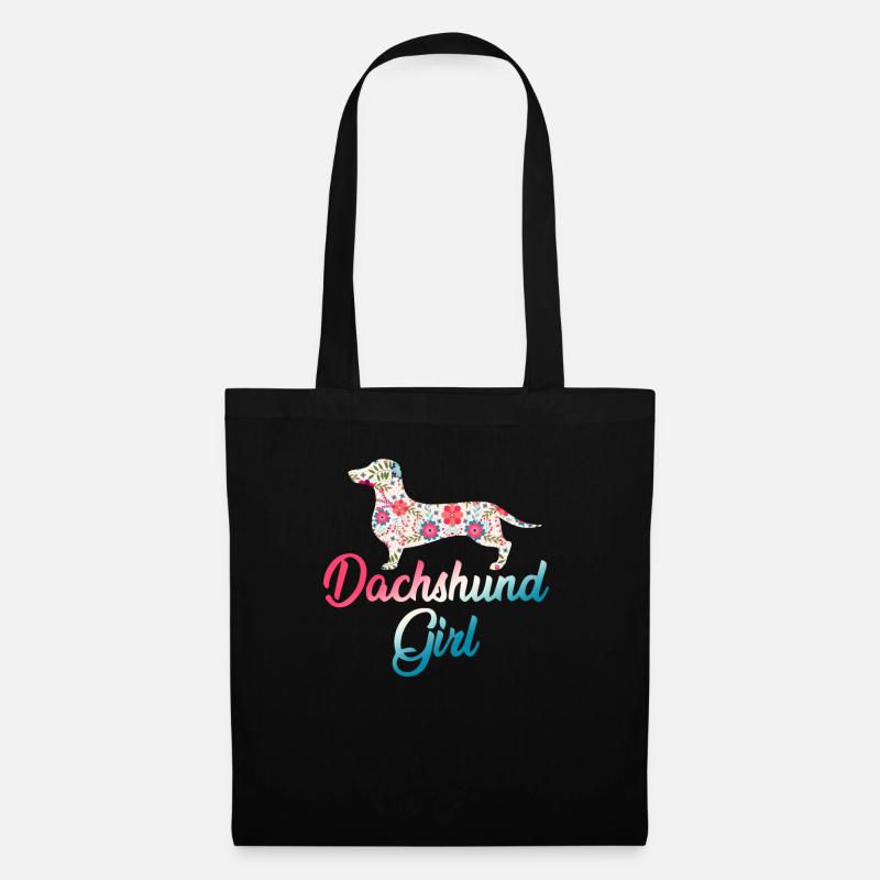 Fille de teckel - Sac en tissu - noir