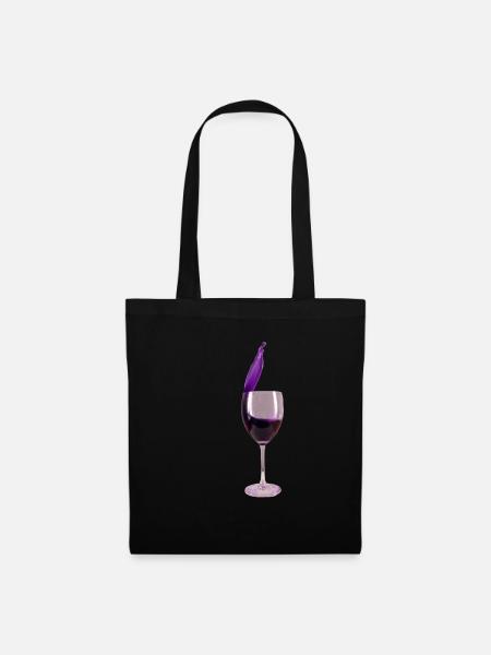 Glas 01 - Stoffbeutel - Schwarz