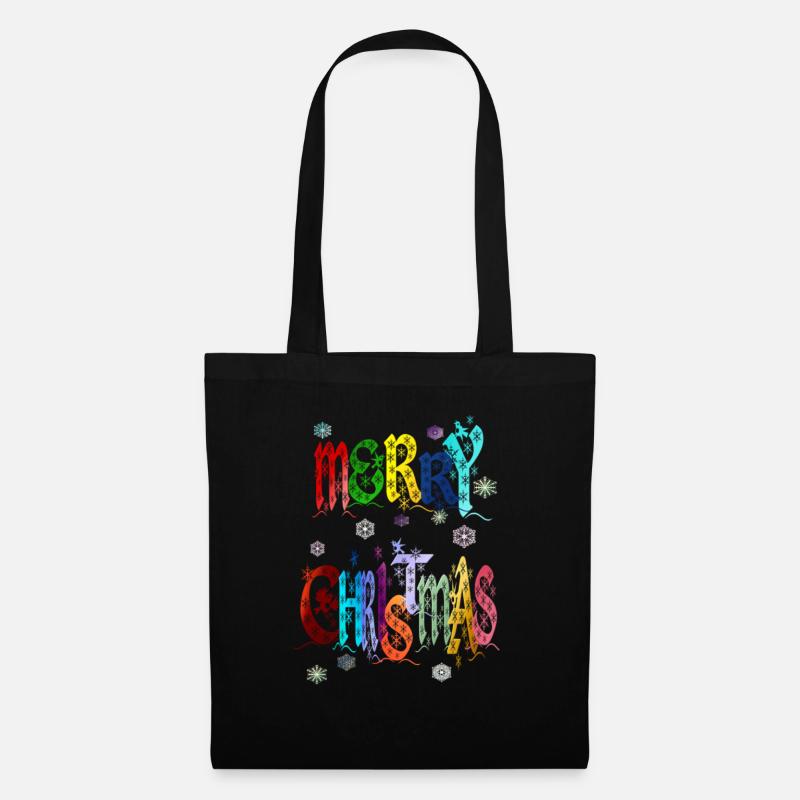 Frohe Weihnachten Weihnachten - Stoffbeutel - Schwarz