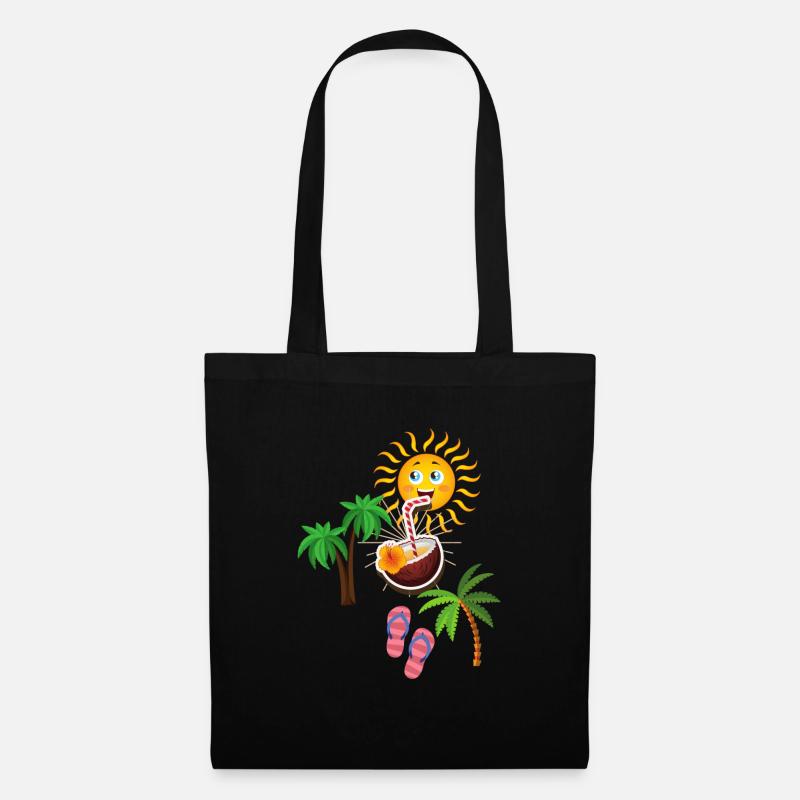 vacances temps - Sac en tissu - noir