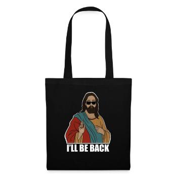 Lustiger Christ, ich werde wiederkommen, Jesus Christus - Stoffbeutel - Schwarz - Vorne
