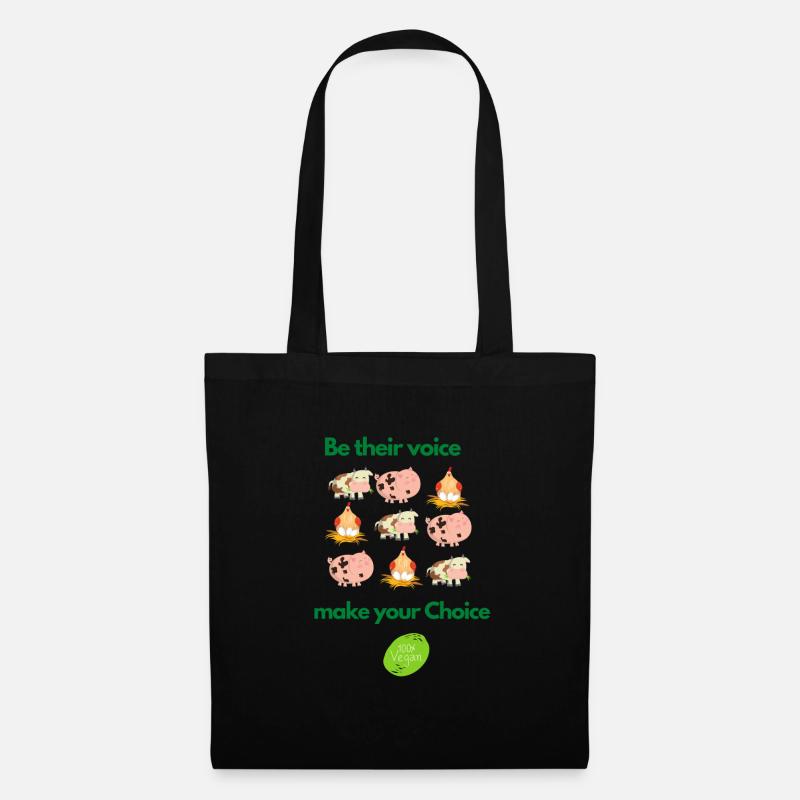 Animal rights- transparent - Stoffbeutel - Schwarz