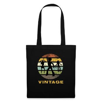 Vintage Retro Dancing Queen - Stoffbeutel - Schwarz - Vorne