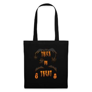 Astuce d’Halloween ou friandise d’araignée d’Halloween - Sac en tissu - noir - Devant