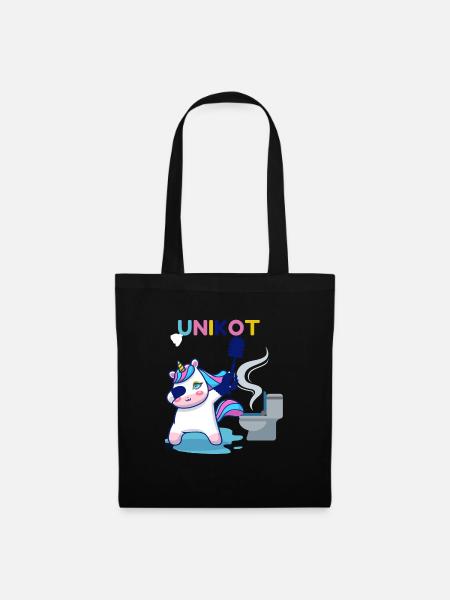 UNIKOT Unicorn Glotzer - Stoffbeutel - Schwarz