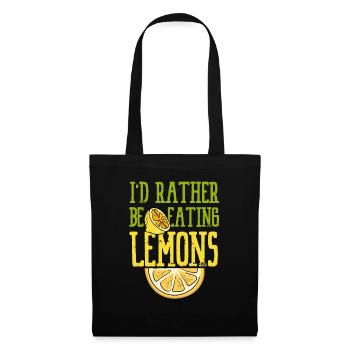 Dicton ironique Manger des citrons Limonade Fruits - Sac en tissu - noir - Devant