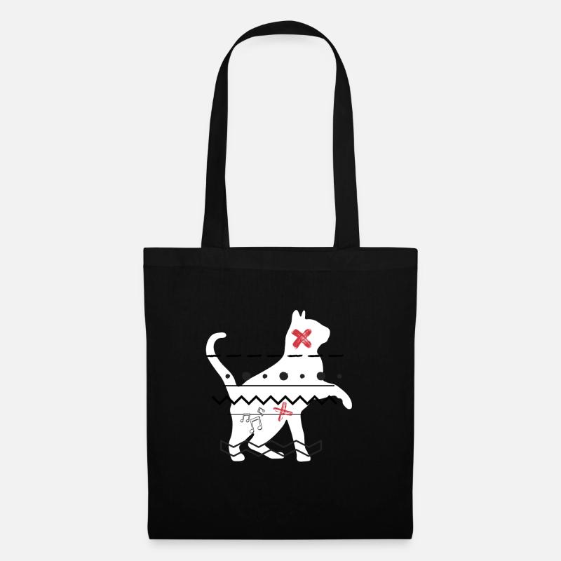 miau - Stoffbeutel - Schwarz