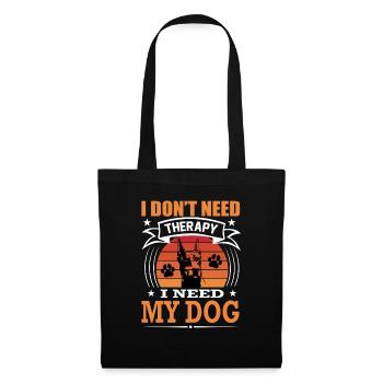 Dobermann Mein Hund Retro Vintage Hunderasse - Stoffbeutel - Schwarz - Vorne