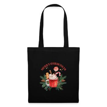 Tasse Christmas Hot Chocolate - Stoffbeutel - Schwarz - Vorne