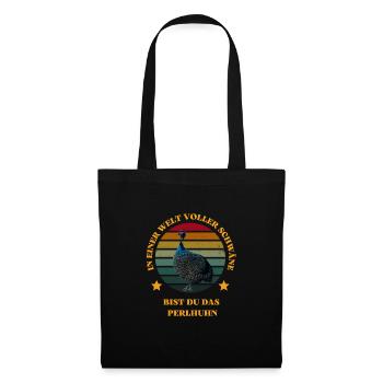 Dans un monde plein de cygnes - dire avec pintade - Sac en tissu - noir - Devant