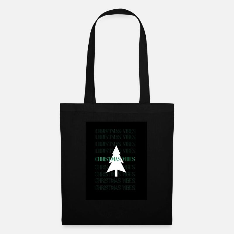 Christmas vibes mit schlichtem Tannenbaum🌲 - Stoffbeutel - Schwarz