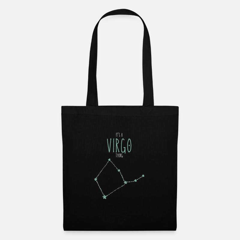 Virgo Sternzeichen - Stoffbeutel - Schwarz