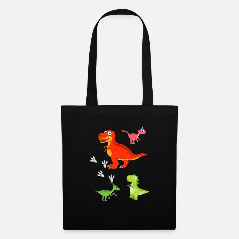 Dino - Stoffbeutel - Schwarz
