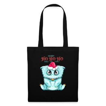 Adorable moustro des neiges à noël.noël - Sac en tissu - noir - Devant