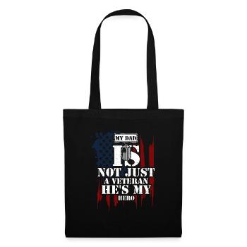 My Dad Is Not Just A Veteran He'... - Stoffbeutel - Schwarz - Vorne